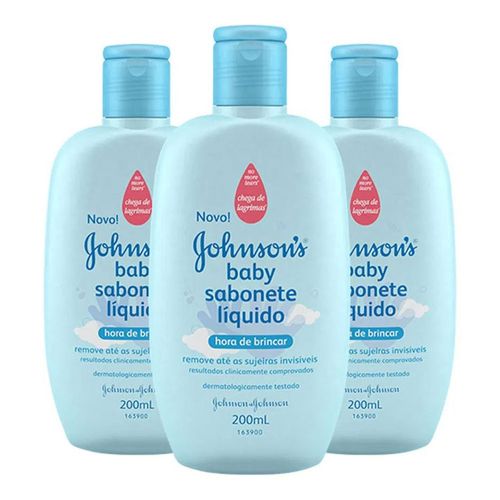 Sabonete Líquido Johnson's Baby Hora de Brincar 200ml 3 Unidades Sabonete Líquido Johnson's Baby Hora de Brincar 200ml 3 Unidades