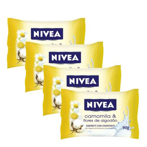 Sabonete Nivea Camomila 90g C/ 4 Unidades Sabonete Nivea Camomila 90g C/ 4 Unidades
