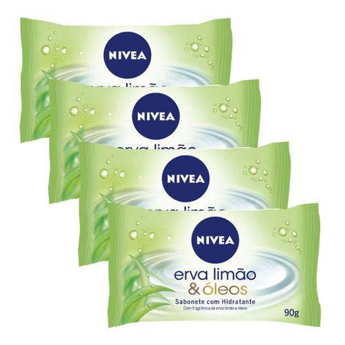 Sabonete Nivea Erva Limão e Óleos 90g C/ 4 Unidades