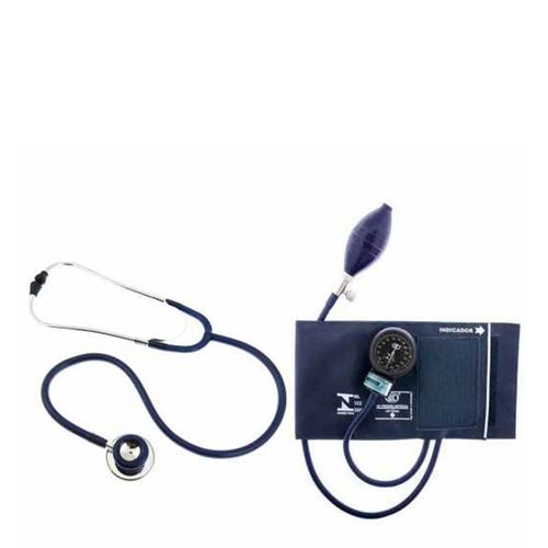 Aparelho De Pressão Com Estetoscópio Duplo Azul Cj0725 Bic Aparelho De Pressão Com Estetoscópio Duplo Azul Cj0725 Bic