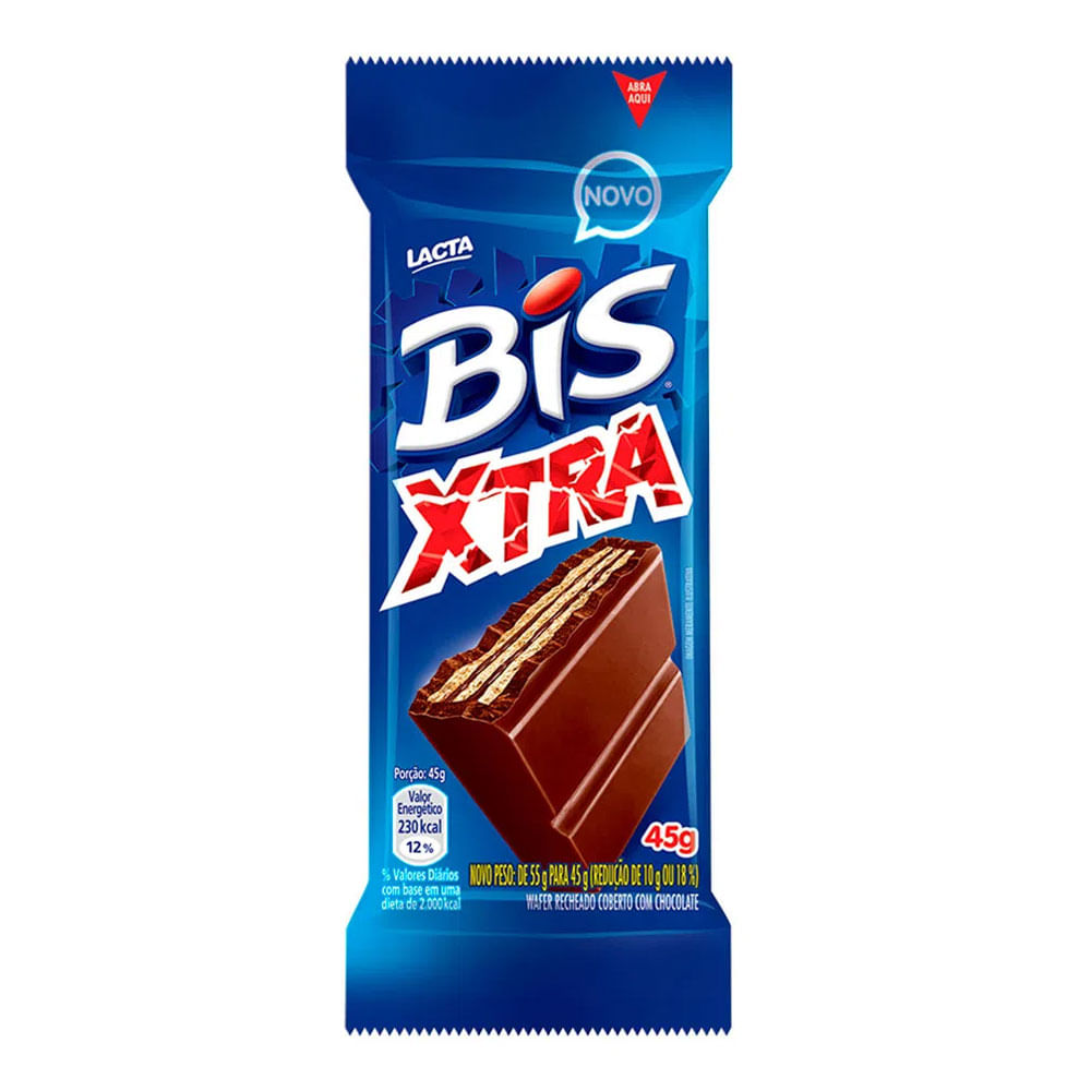 Chocolate Bis Xtra ao Leite Lacta 45g - Drogaria Sao Paulo
