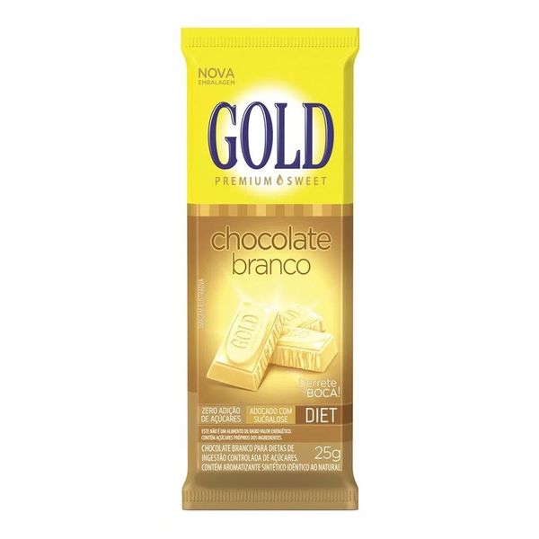 Chocolate Gold Diet Branco 25g