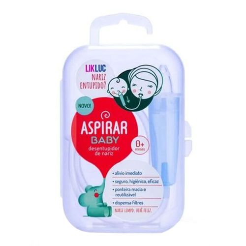 Aspirador Nasal Aspirar Baby LikLuc Com Estojo 1 Unidade Aspirador Nasal Aspirar Baby LikLuc Com Estojo 1 Unidade