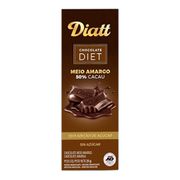 Chocolate Meio Amargo Diatt 50% Cacau Diet 25g
