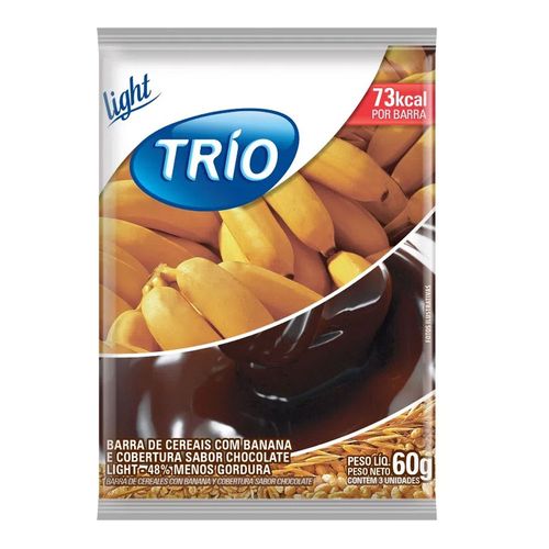 Barra de Cereais Trio Banana Aveia e Mel Light 20g 3 Unidades