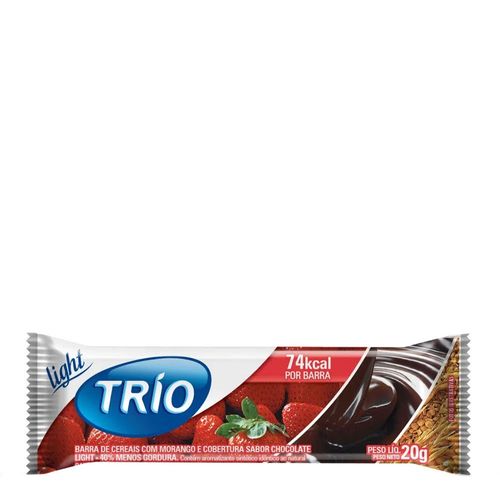 Barra de Cereais Trio Morango com Chocolate Light 1 Unidade de 20g Barra de Cereais Trio Morango com Chocolate Light 1 Unidade de 20g