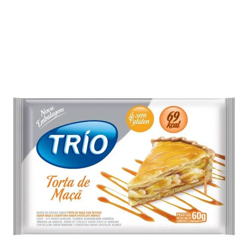 Barra de Cereais Trio Torta de Maça Light 3 Unidades de 20g