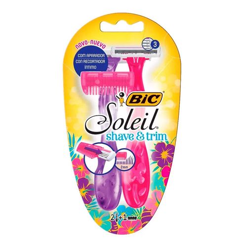 Aparelho Depilatório Bic Soleil Shave & Trim 2 Unidades