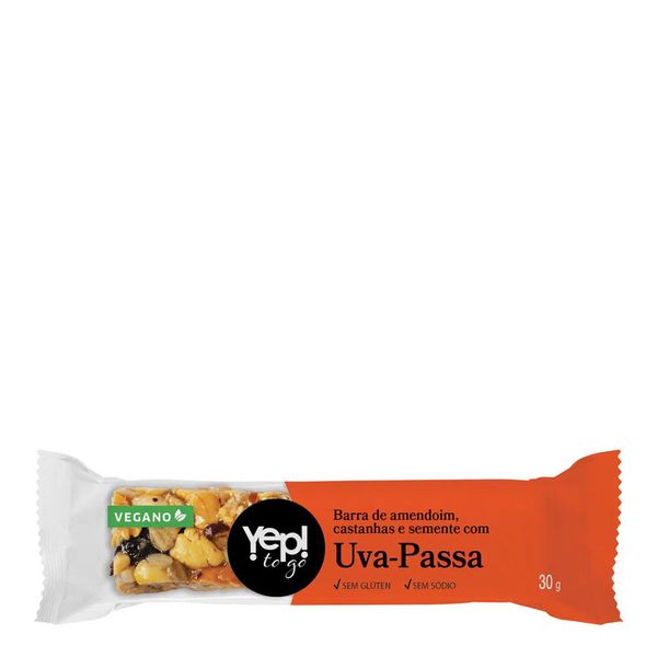 Barra de Castanhas Yep To Go Uva Passa 30g