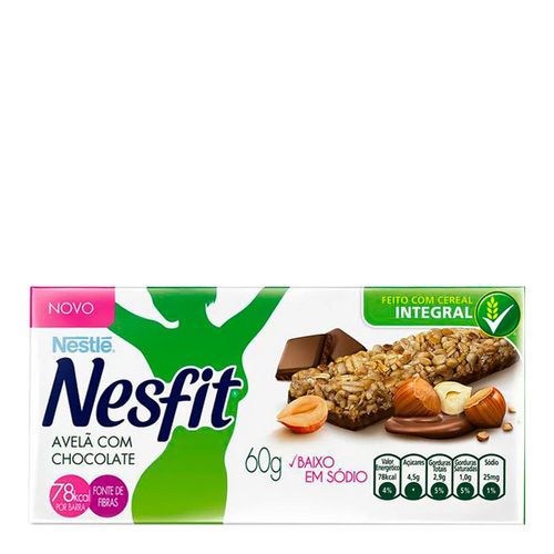 Barra de Cereais Nesfit Avelã com Chocolate 20g 3 Unidades Barra de Cereais Nesfit Avelã com Chocolate 20g 3 Unidades