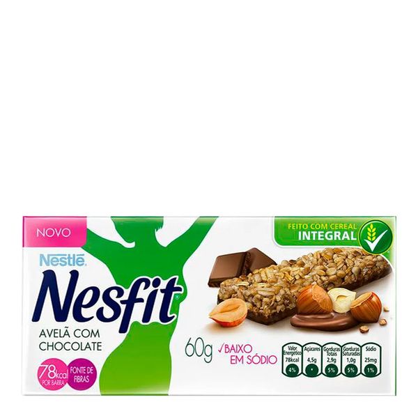 Barra de Cereais Nesfit Avelã com Chocolate 20g 3 Unidades