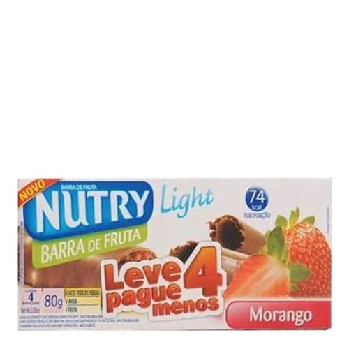 Barra de Frutas Nutry Sabor Morango 4 Unidades Barra de Frutas Nutry Sabor Morango 4 Unidades