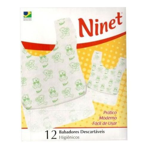 Babador Ninet Higiênico Descartável com 12 Unidades Babador Ninet Higiênico Descartável com 12 Unidades