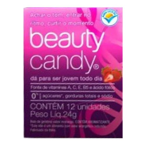 Bala Beauty Candy Morango 12 Unidades Bala Beauty Candy Morango 12 Unidades