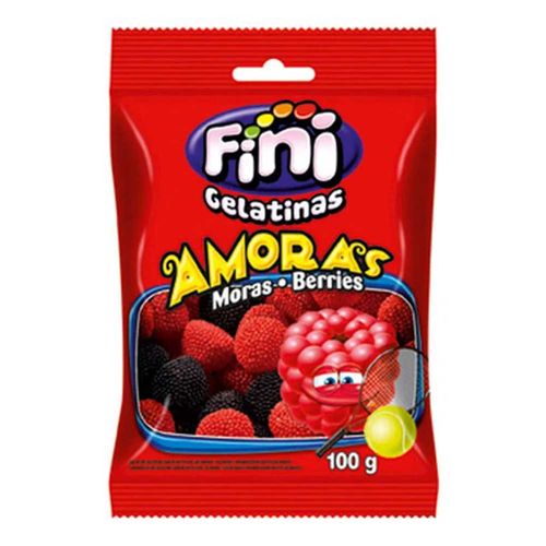 Balas de Gelatina Fini Amoras 15g Balas de Gelatina Fini Amoras 15g