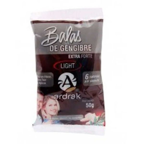 Balas de Gengibre Ardrak Light Forte 50g
