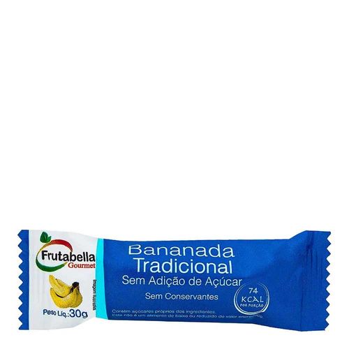 Bananada Tradicional Frutabella Zero Açúcar 30g Bananada Tradicional Frutabella Zero Açúcar 30g