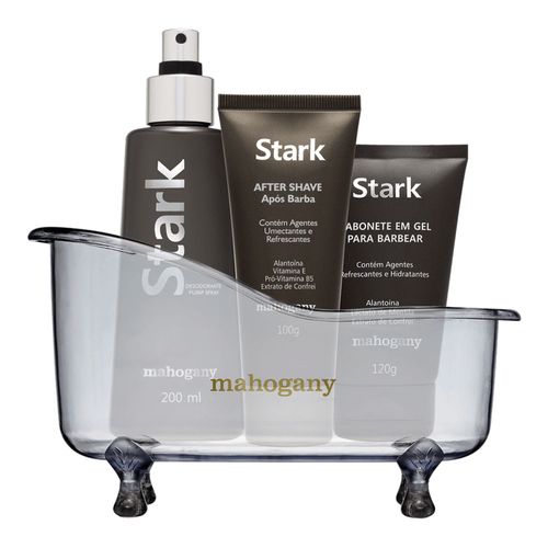 Banheira com Desodorante Spray e Sabonete em Gel Para Barbear e After Shave Stark Mahogany Banheira com Desodorante Spray e Sabonete em Gel Para Barbear e After Shave Stark Mahogany