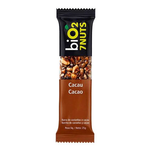Barra De Castanhas e Cacau Vegana Bio 2 7Nuts 25g Barra De Castanhas e Cacau Vegana Bio 2 7Nuts 25g