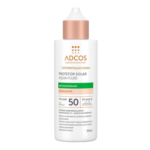 Protetor Solar Adcos Aquafluid Tonalizante FPS50 50ml