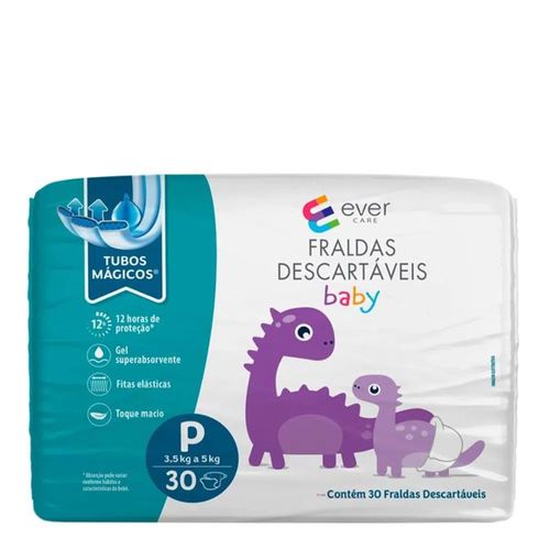 Fralda-Descartavel-Ever-Care-Baby-P-30-Unidades Fralda-Descartavel-Ever-Care-Baby-P-30-Unidades