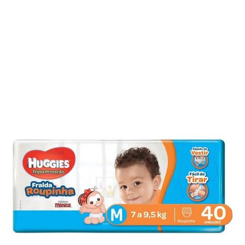 Fralda Descartável Huggies Mega Veste Fácil M 40 Unidades Fralda Descartável Huggies Mega Veste Fácil M 40 Unidades