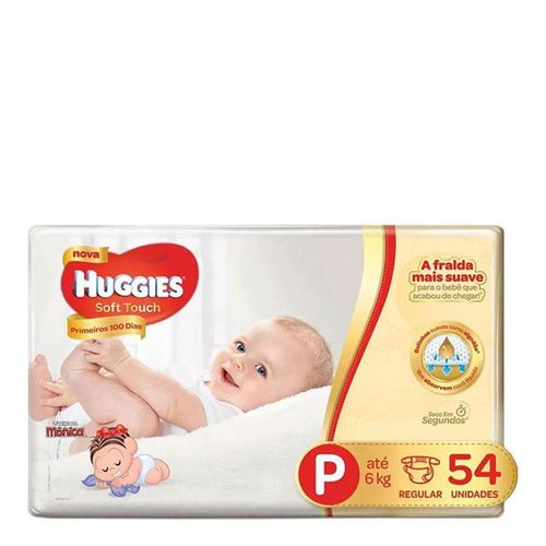 Fralda Descartável Huggies Primeiros 100 Dias P 54 Unidades Fralda Descartável Huggies Primeiros 100 Dias P 54 Unidades