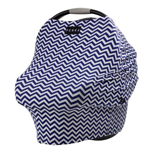 Capa Multifuncional Dori Chevron Azul Marinho e Branco Penka Cover Capa Multifuncional Dori Chevron Azul Marinho e Branco Penka Cover