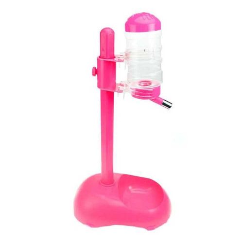 Bebedouro de Bilha com Suporte e Comedouro Rosa Chalesco Bebedouro de Bilha com Suporte e Comedouro Rosa Chalesco