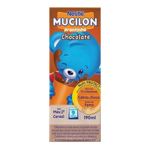 Bebida Láctea Nestlé Mucilon Prontinho Chocolate 190ml Bebida Láctea Nestlé Mucilon Prontinho Chocolate 190ml