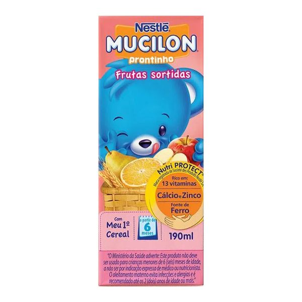 Bebida Láctea Nestlé Mucilon Prontinho Frutas Sortidas 190ml