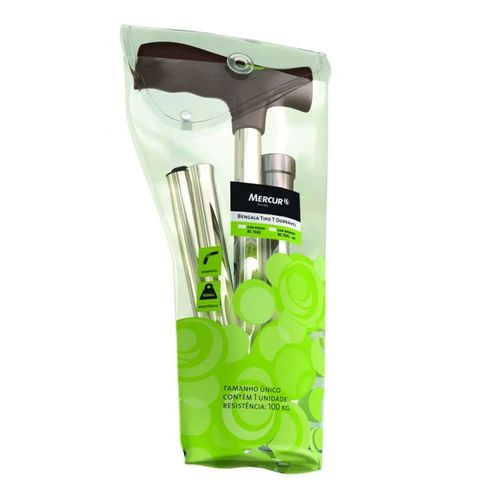 Bengala Tipo T Dobravel Prata Ref Bc1530 Mercur