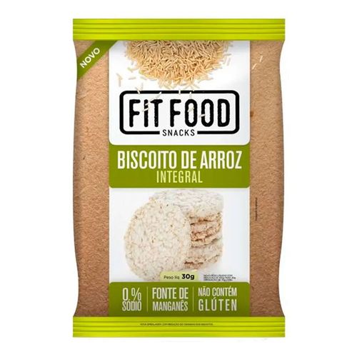 Biscoito de Arroz Fit Food Integral 30g Biscoito de Arroz Fit Food Integral 30g