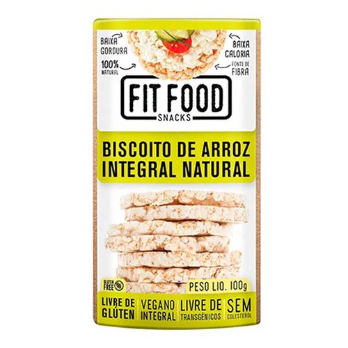 Biscoito de Arroz Integral Natural Fit Food 100g Biscoito de Arroz Integral Natural Fit Food 100g