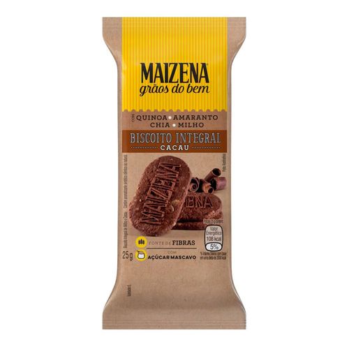 Biscoito Integral Maizena Cacau 25g Biscoito Integral Maizena Cacau 25g
