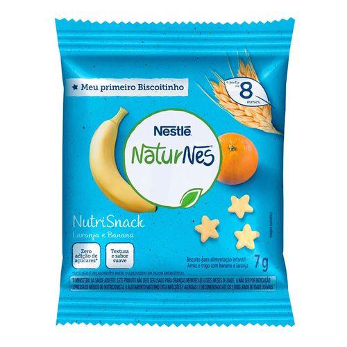 Biscoito Nestlé Naturnes NutriSnack Laranja e Banana 7g Biscoito Nestlé Naturnes NutriSnack Laranja e Banana 7g