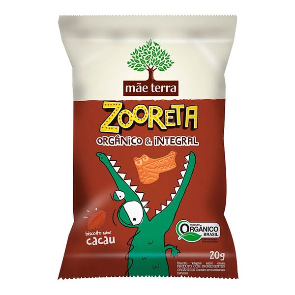 Biscoito Orgânico e Integral Mãe Terra Cacau 20g