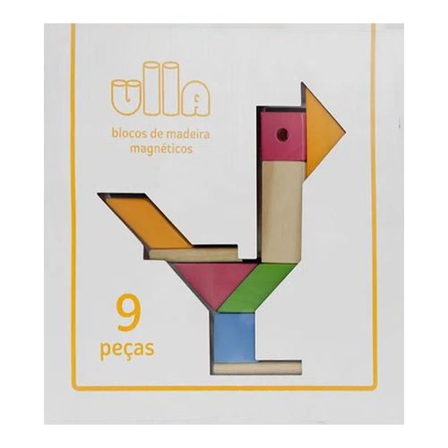 Blocos de Madeira Magnéticos 09 Peças Ulla Blocos de Madeira Magnéticos 09 Peças Ulla