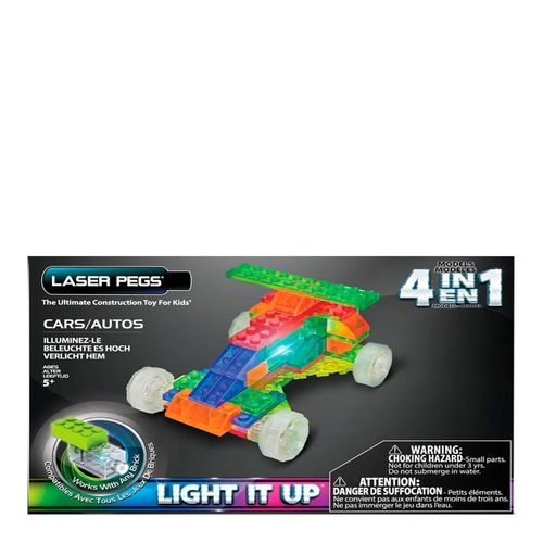 Blocos de Montar 4 em 1 Carros Laser Pegs