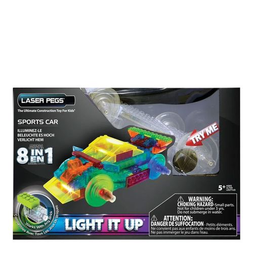 Blocos de Montar Power Block Carro Esporte 8 em 1 Laser Pegs Blocos de Montar Power Block Carro Esporte 8 em 1 Laser Pegs