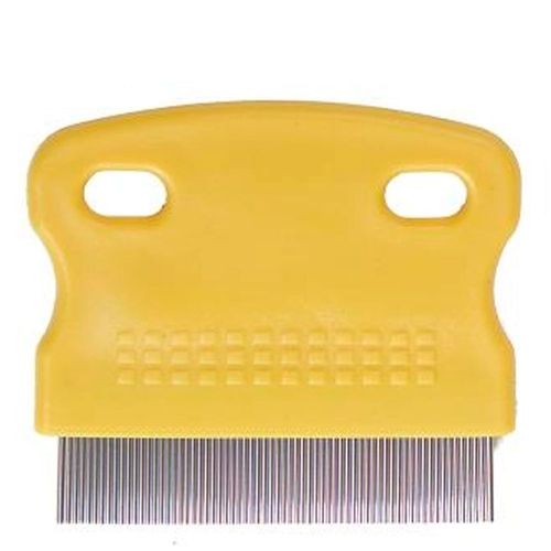 Pente Anti-Pulgas 6 X 5,50 cm Pet Gromming - Amarelo Pente Anti-Pulgas 6 X 5,50 cm Pet Gromming - Amarelo