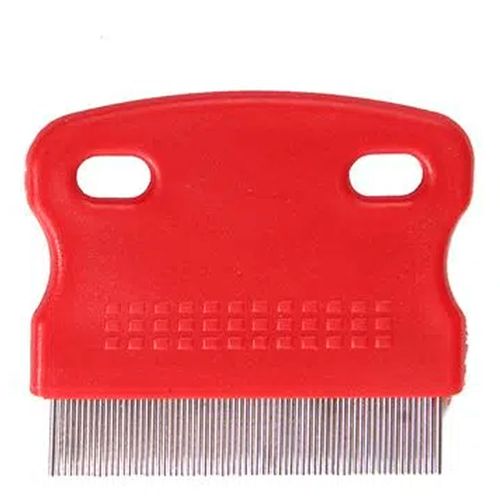 Pente Anti-Pulgas 6 X 5,50 cm Pet Gromming - Vermelho