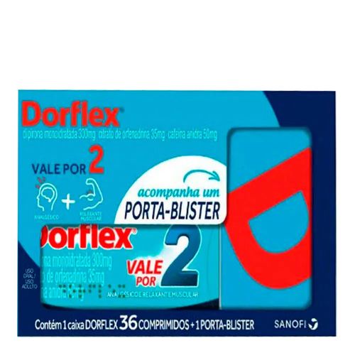 Analgésico Dorflex 36 Comprimidos Revestidos + Porta Blister Analgésico Dorflex 36 Comprimidos Revestidos + Porta Blister