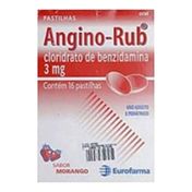 Angino-Rub sabor morango 16 pastilhas