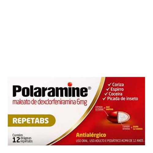 Antialérgico Polaramine 6mg 12 Drágeas