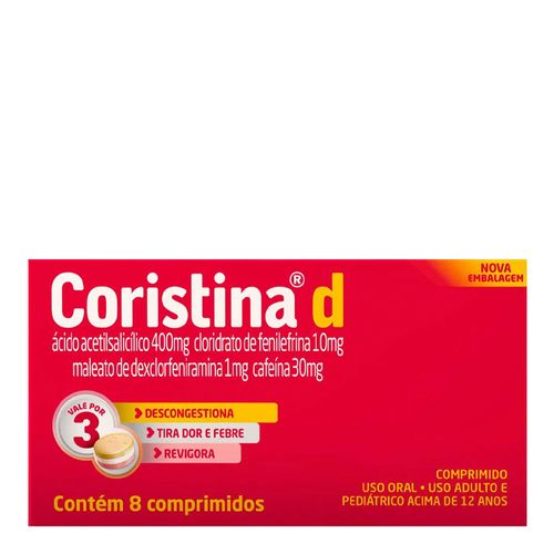 Antigripal Coristina D 8 Comprimidos Antigripal Coristina D 8 Comprimidos