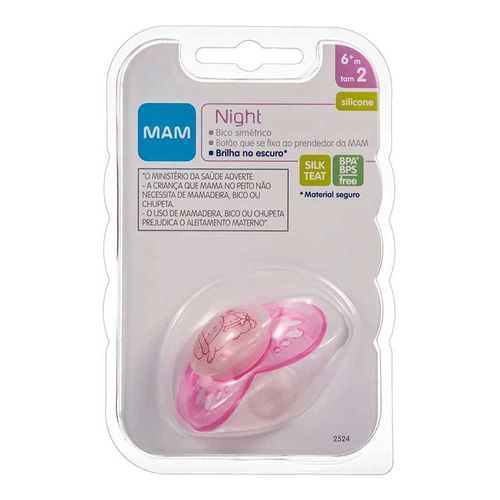 Chupeta MAM Night Girls 6+ meses - 2524 Chupeta MAM Night Girls 6+ meses - 2524