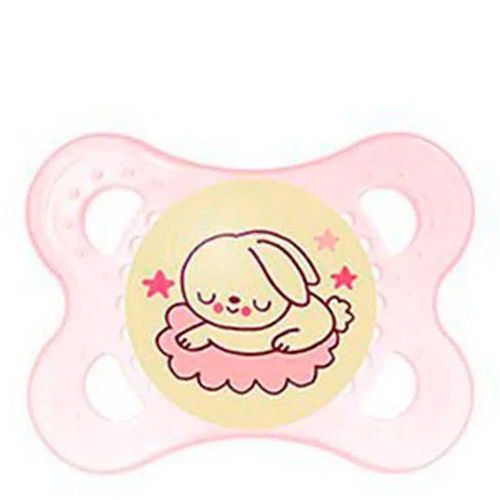 Chupeta Mam Silk Teat Night Girl 0 a 6 meses