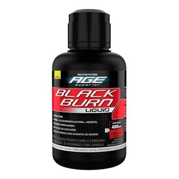 Black Burn Líquido Nutrilatina Sabor Laranja 480ml