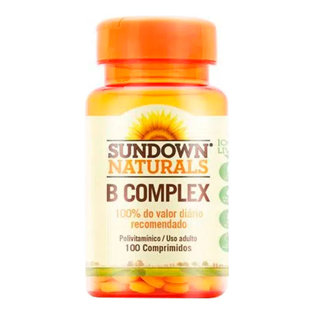 Vitamina B Sundown Naturals B Complex 100 Comprimidos - Drogaria Sao Paulo